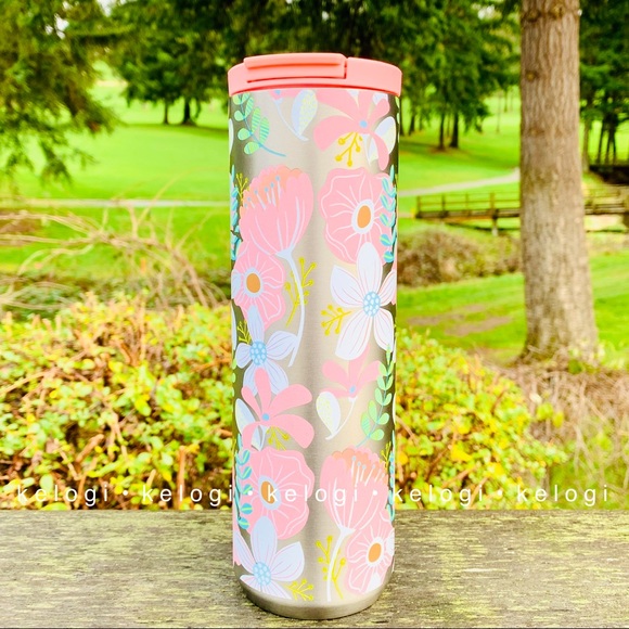 🌸NEW LAST🌸Starbucks 2020 Pink Flower Tumbler - Picture 2 of 8